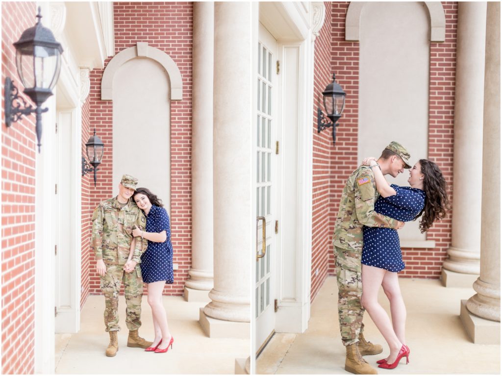 military couple during Lawrenceville GA Military Engagement