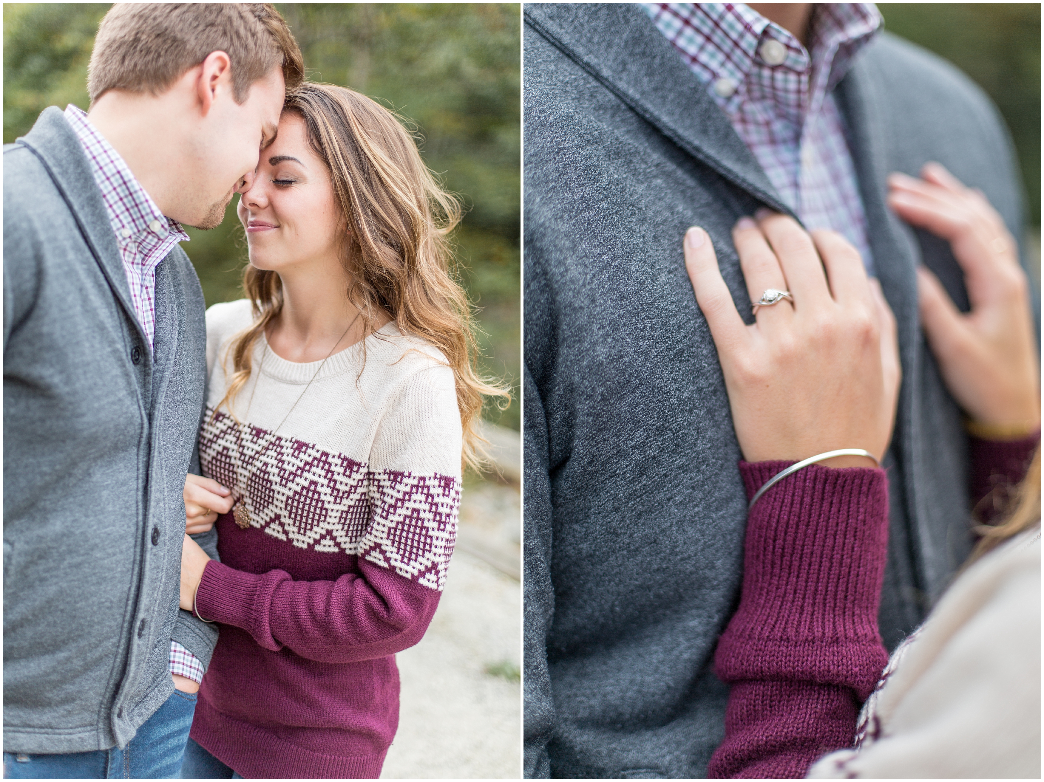 couple during covered Bridge engagement session