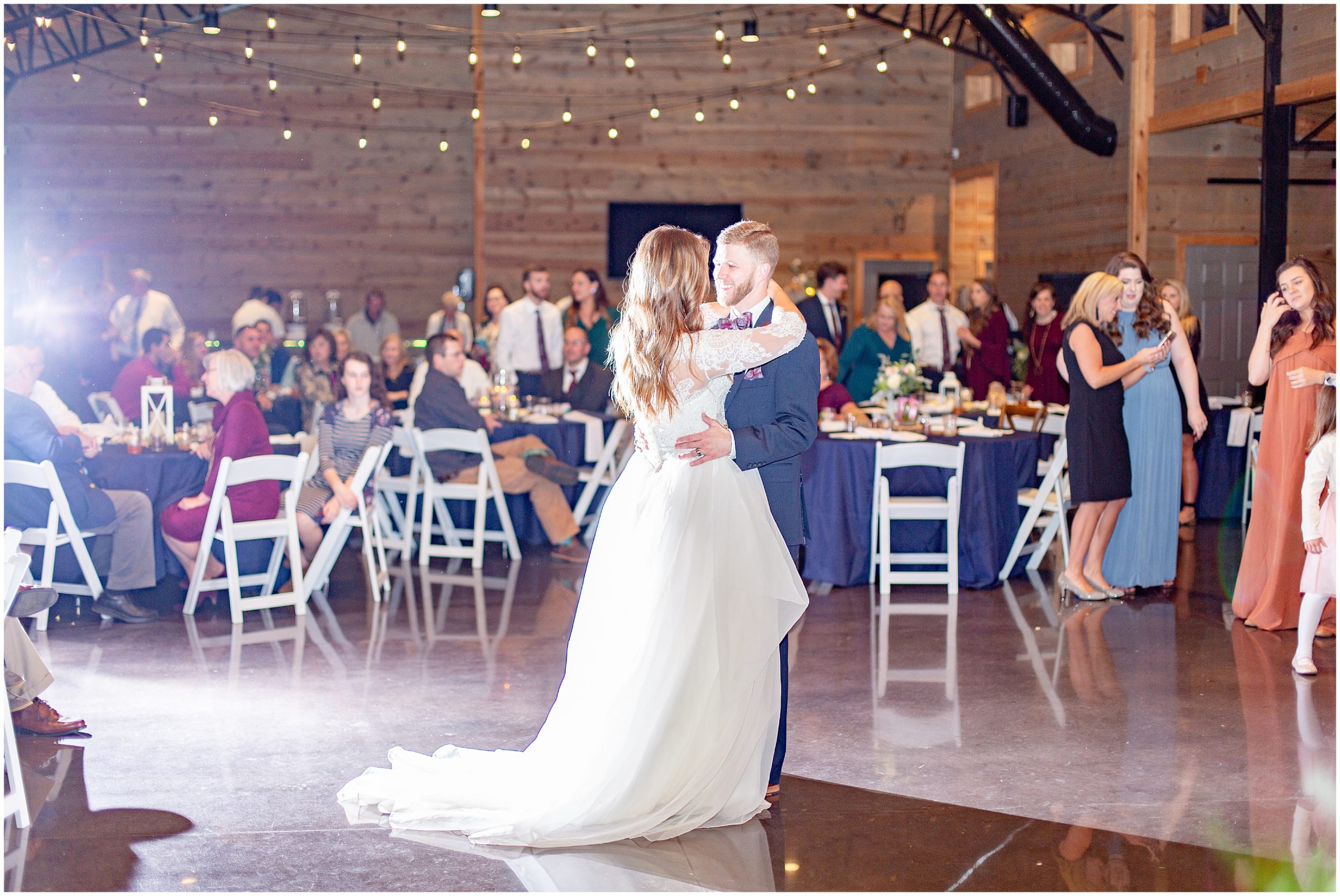 newlyweds share first dance as husband and wife 