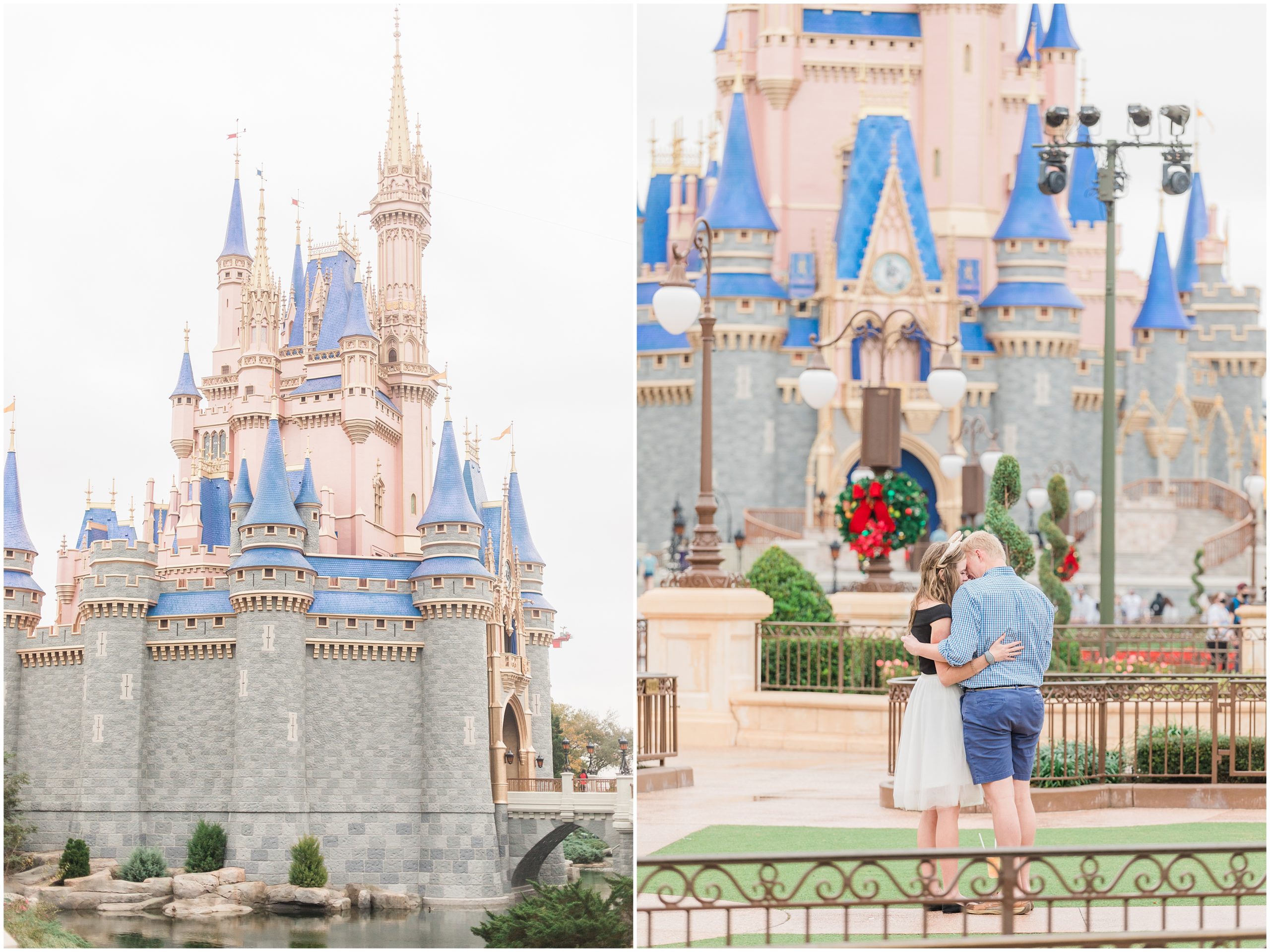 Walt Disney World proposal outside Cinderella's Castle