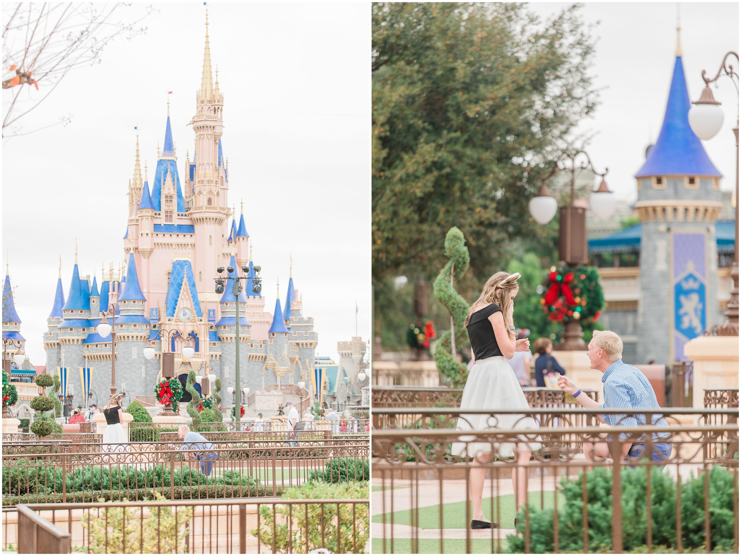 groom surprises fiancee with Disney World proposal