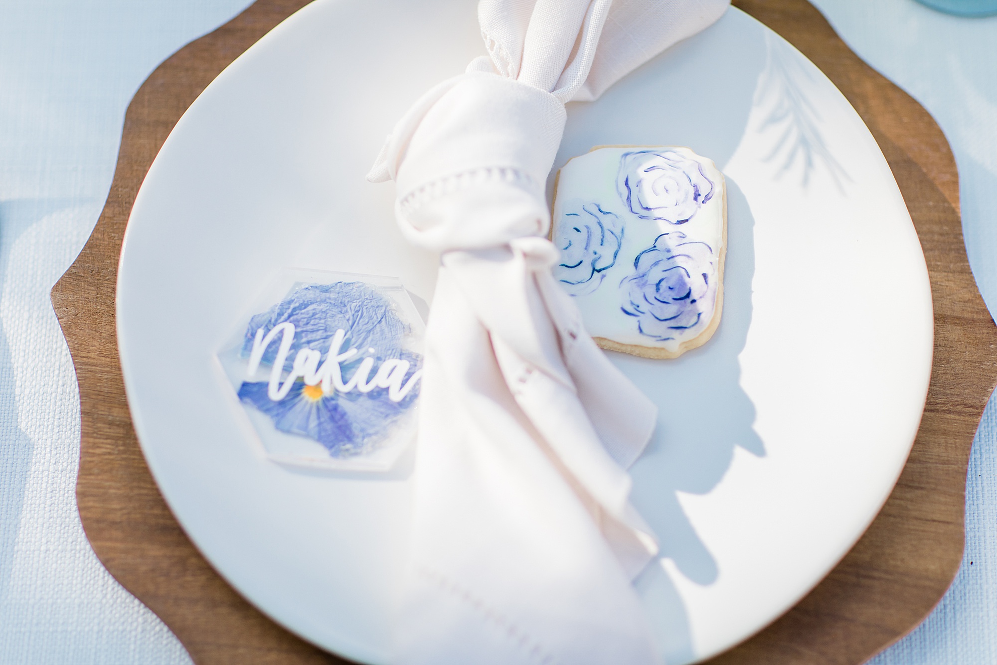 place settings with hand written names