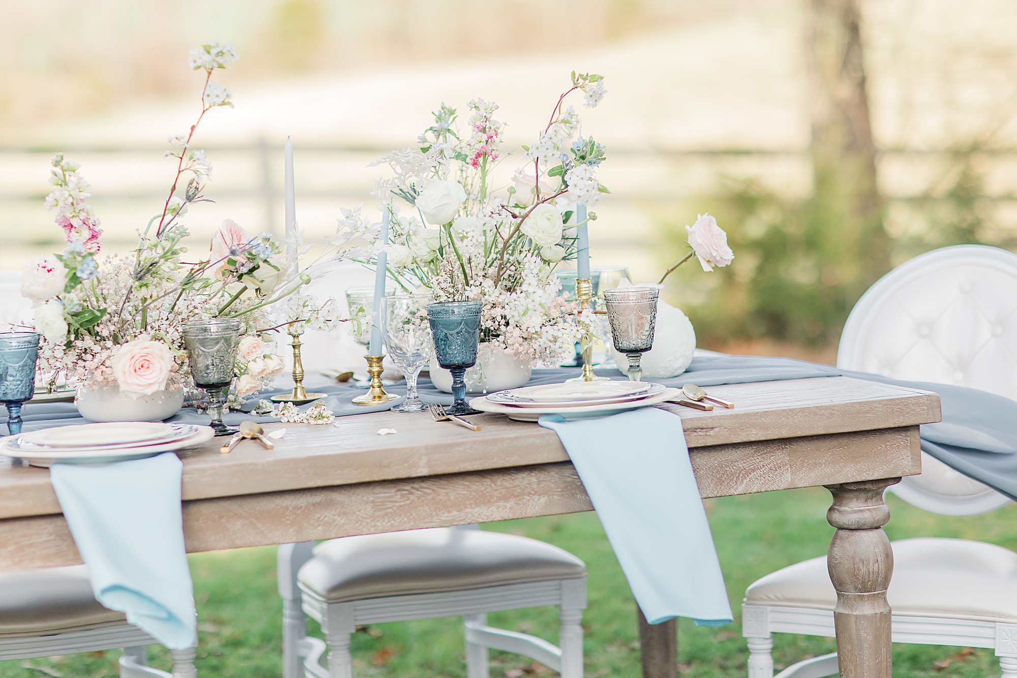 reception space outdoors at Carolina Country Weddings