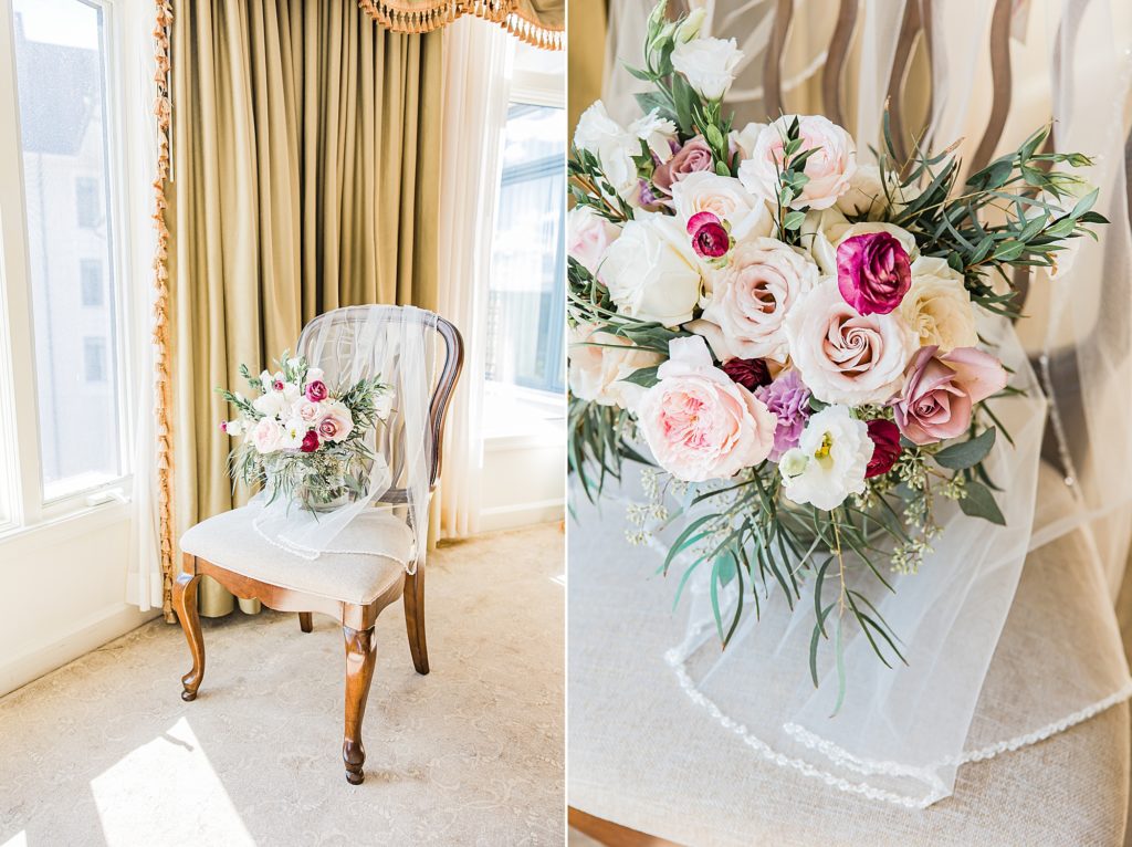 elegant pink and white bouquet for Biltmore Estate wedding