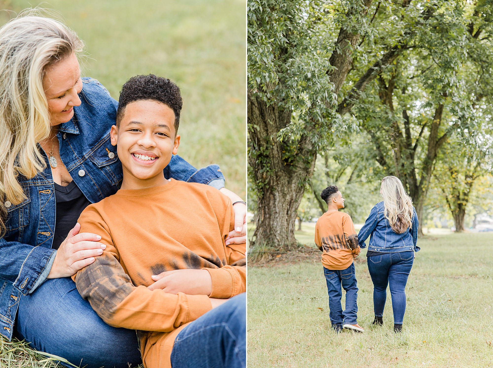 fall family portraits in local park