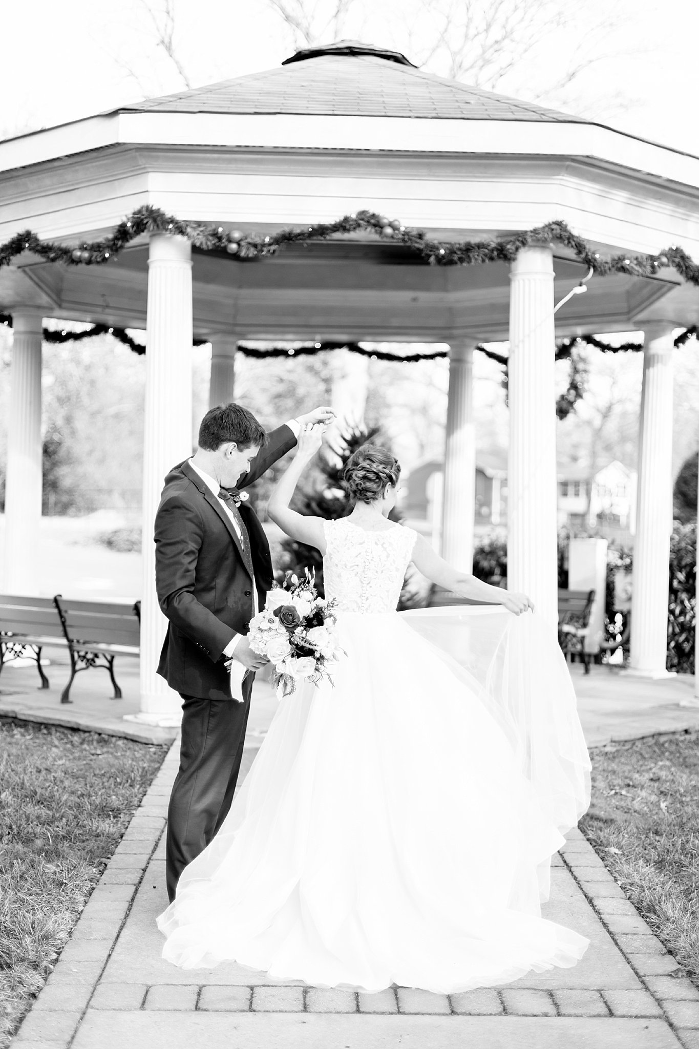 newlyweds dance and celebrate their big day in NC 