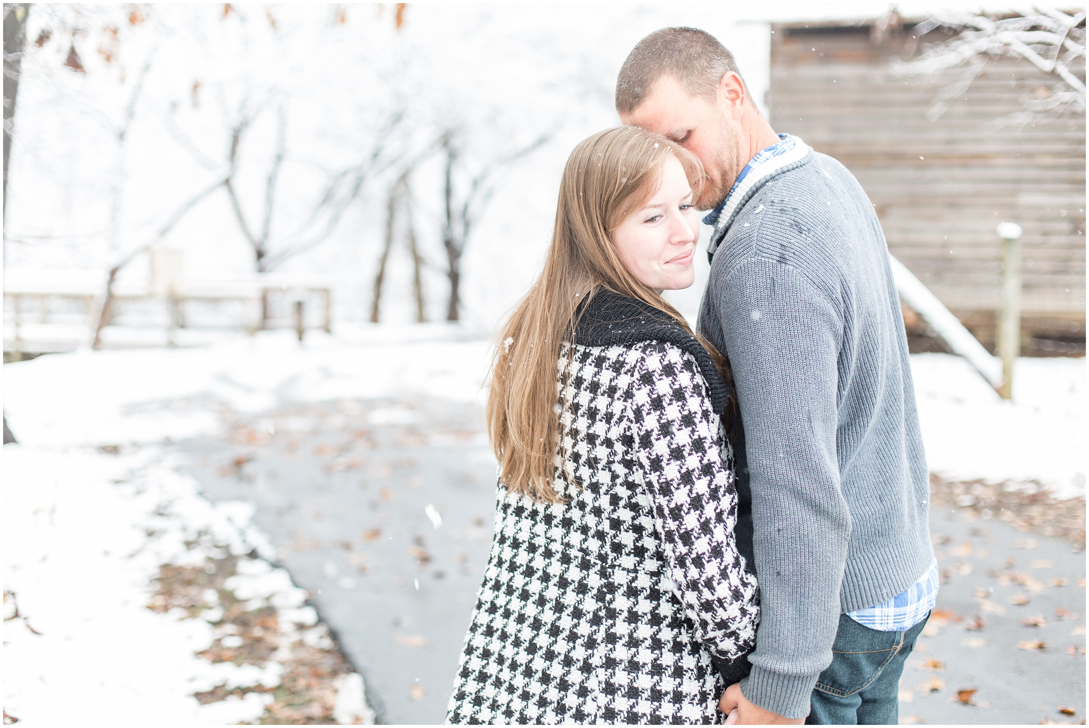outdoor winter engagement session in GA
