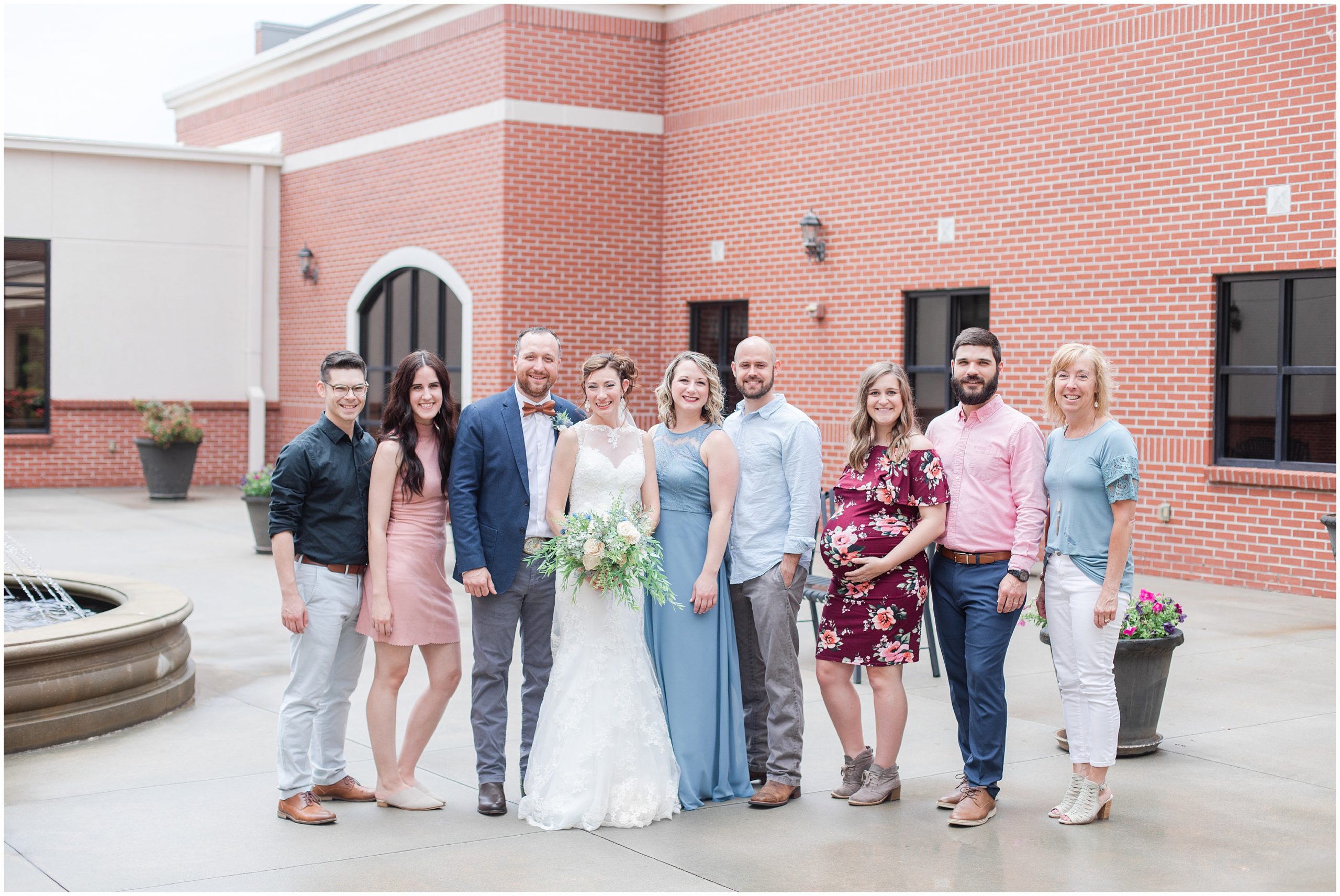 family portraits after Lawrenceville wedding 
