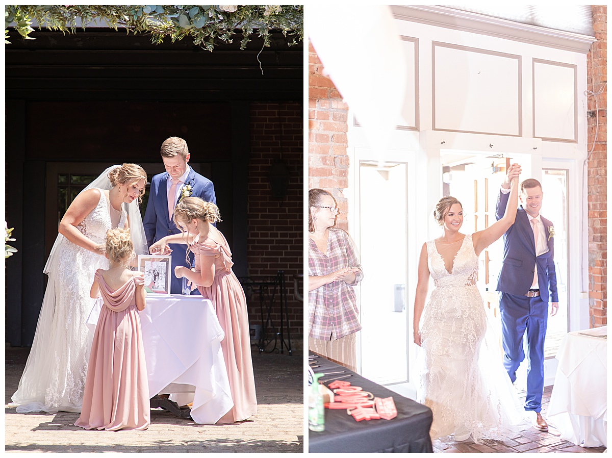 wedding ceremony at The Conservatory at Waterstone with two daughters
