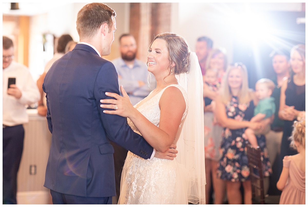 newlyweds have first dance during Acworth GA wedding reception