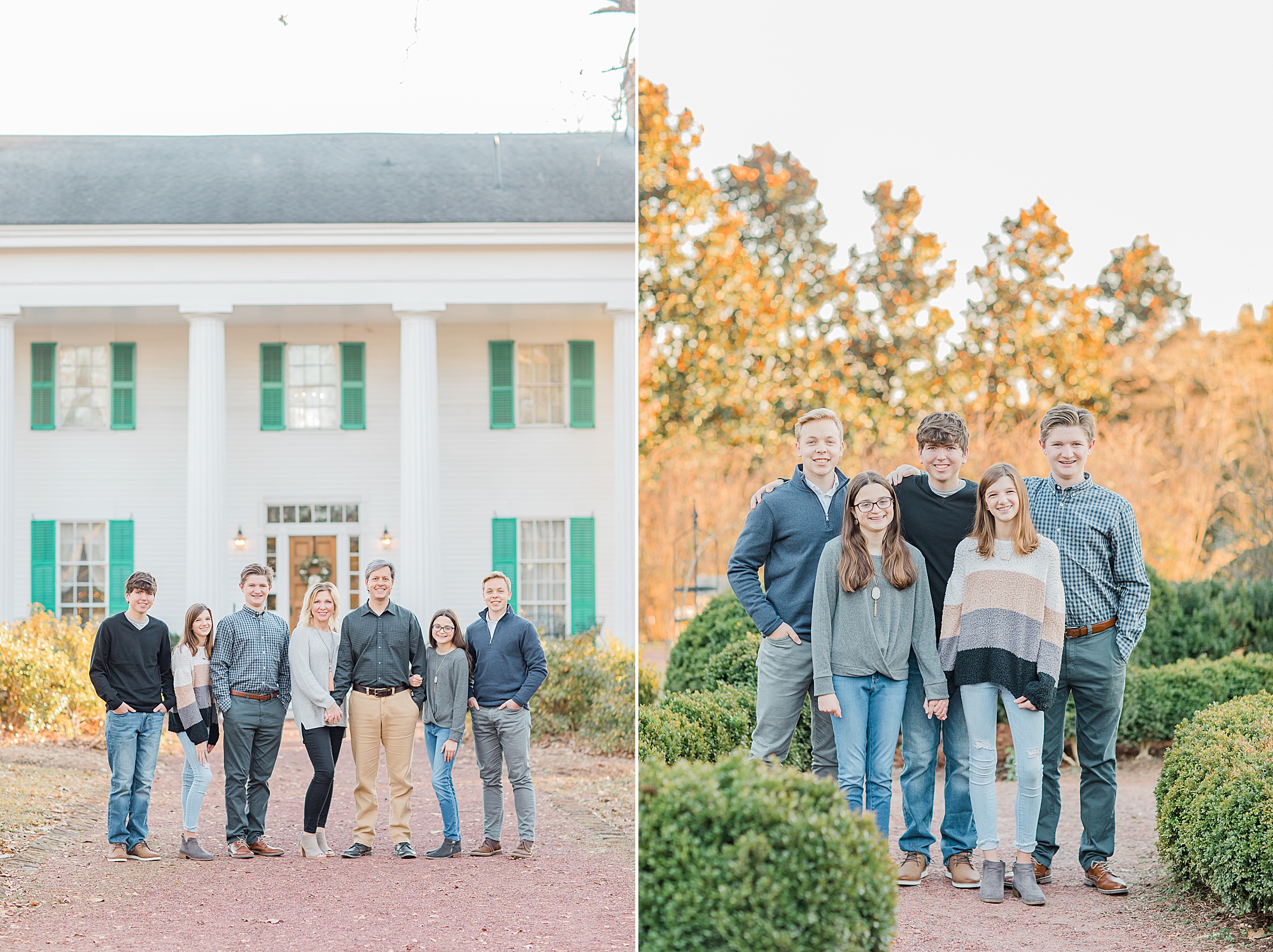 family photos in the fall with Charlotte family photographer Morgan Amanda Photography 