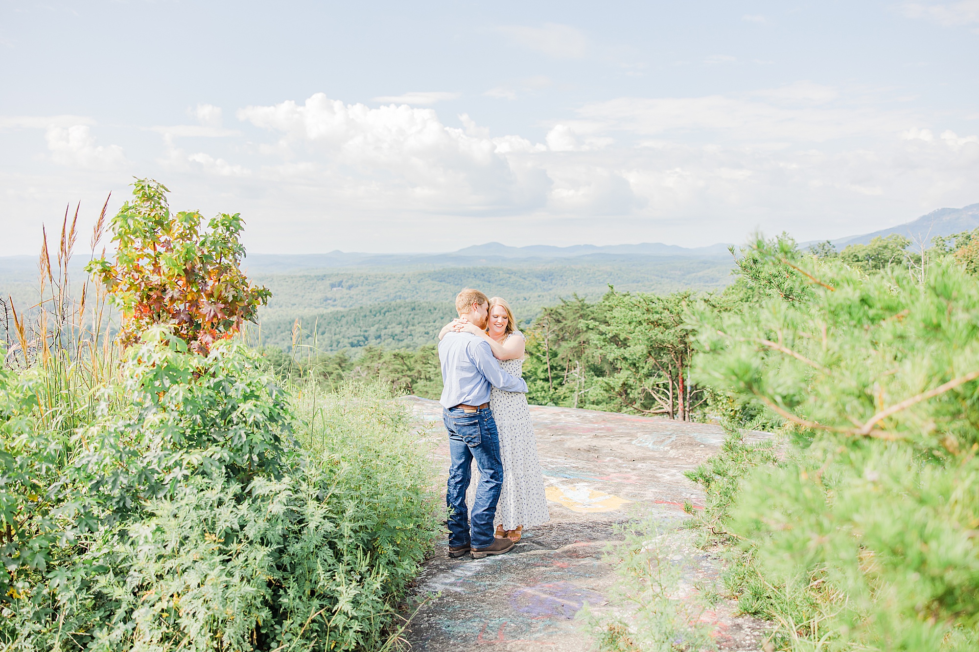 Bald Rock engagement session in Greenville SC