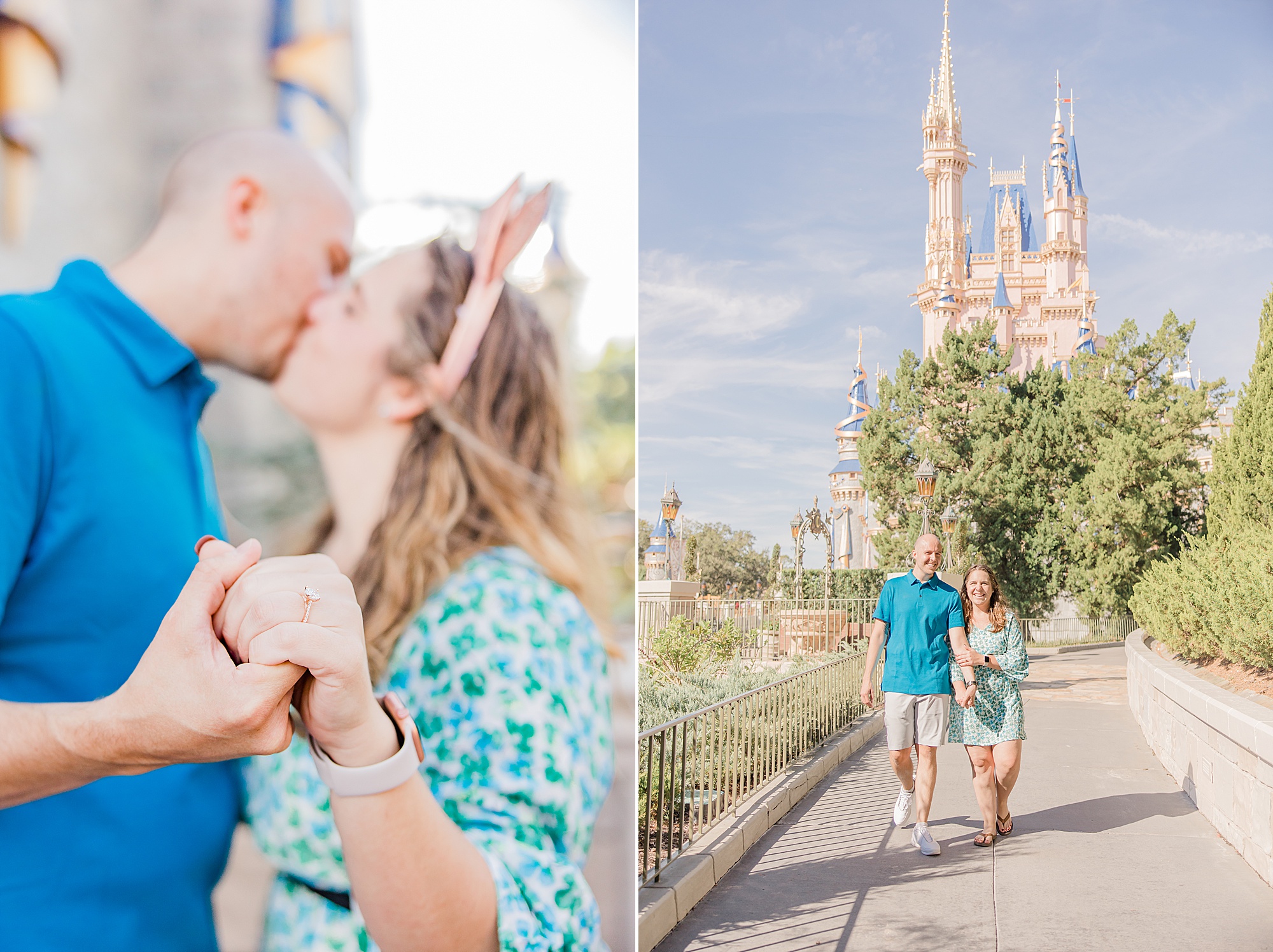 couple gets engaged in the Magic Kingdom of WDW
