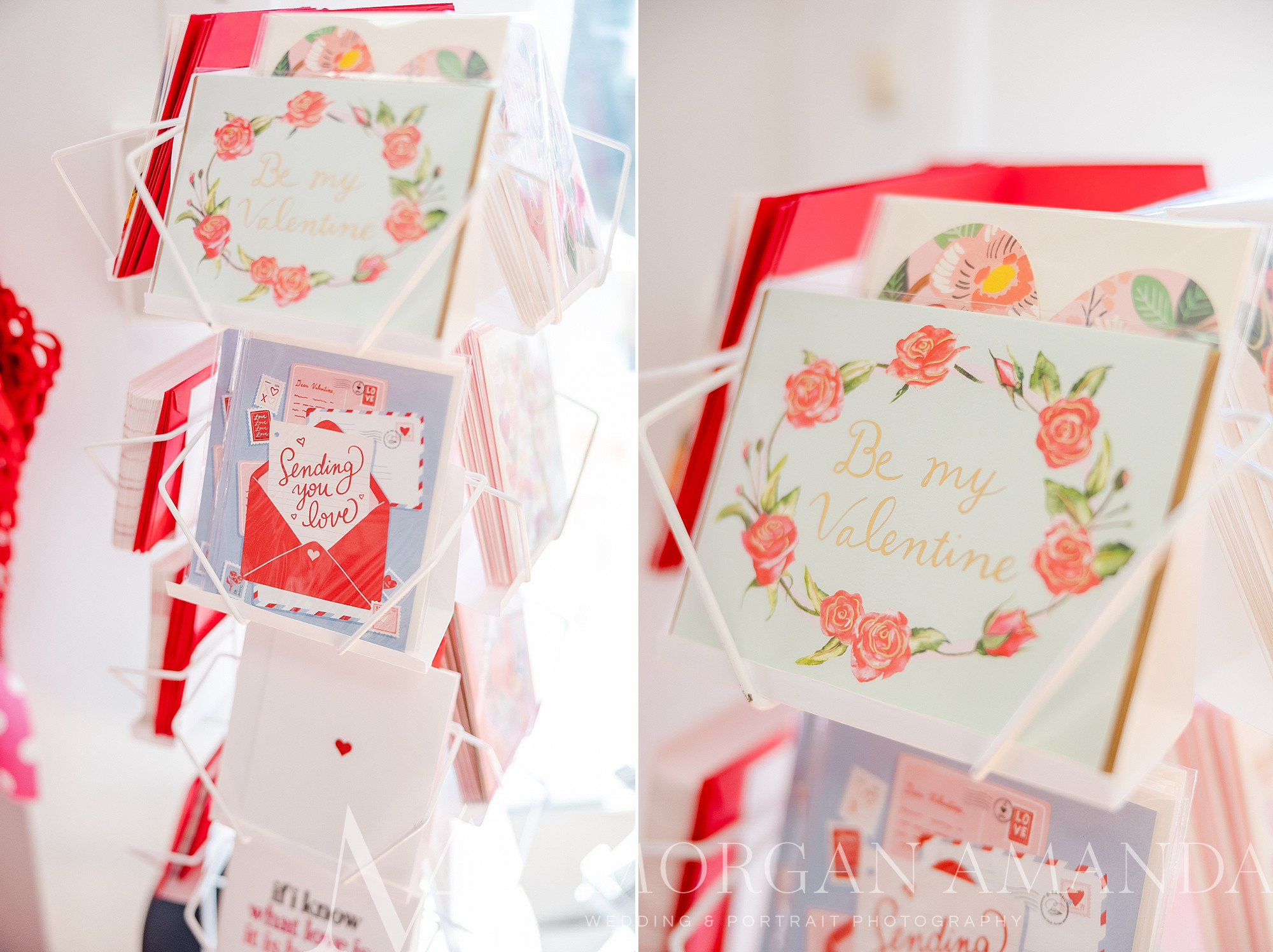 greeting cards on display during Galentine's Event at The Social Shop
