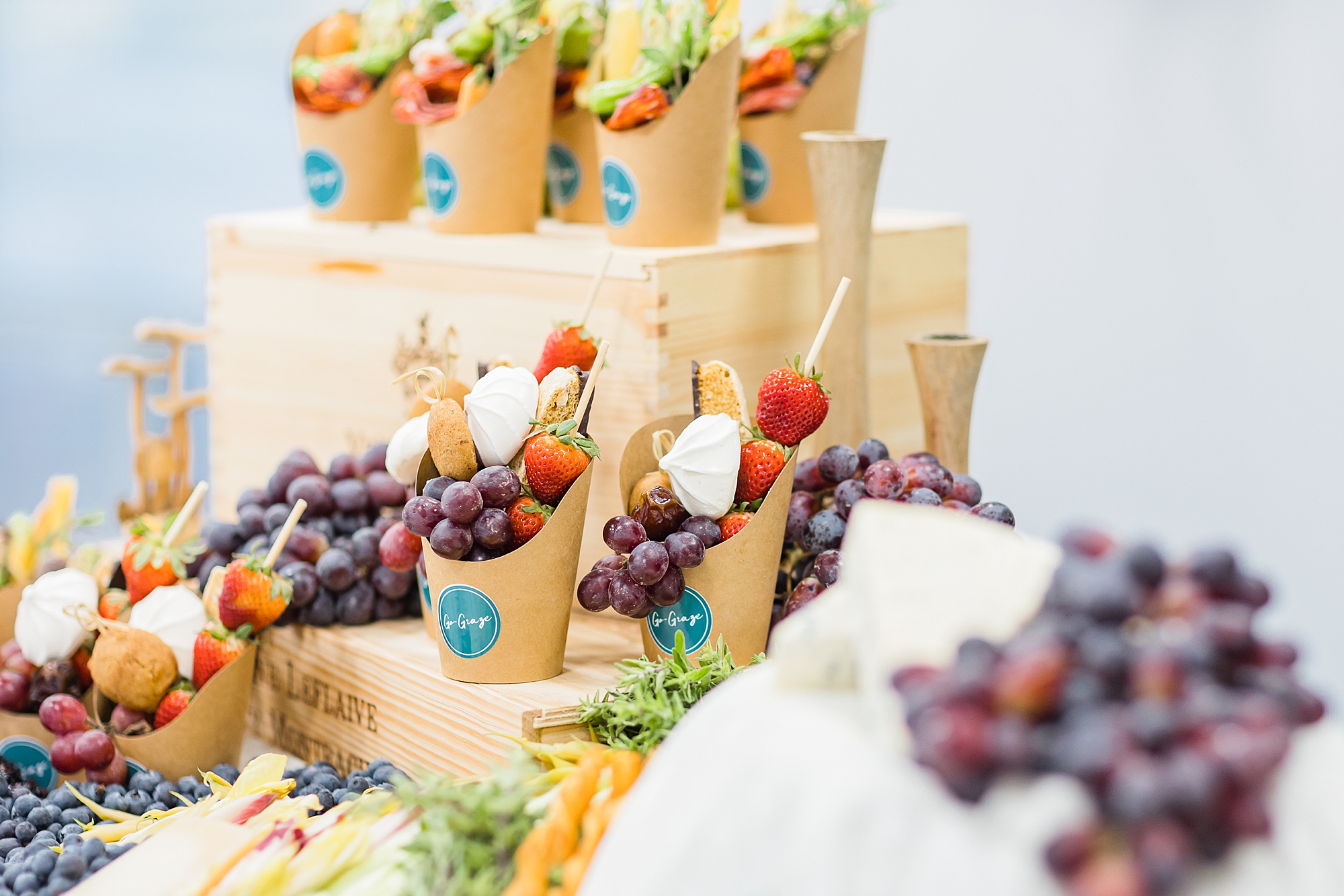 great and grazing table display for spring wedding