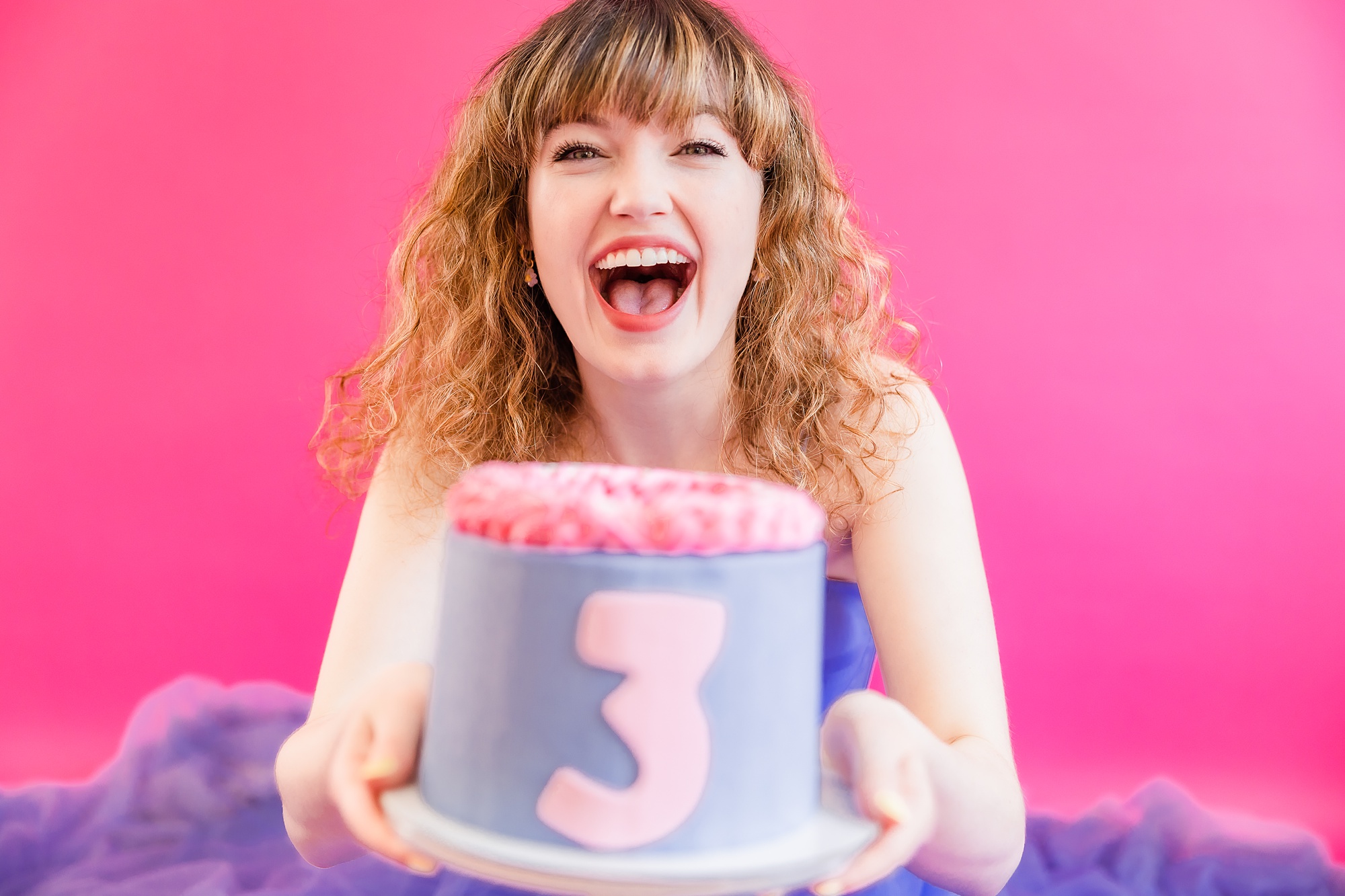 cake smash for business owner's birthday
