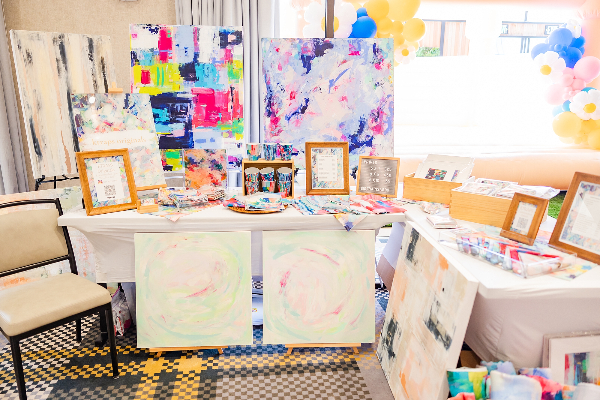 handmade art display at CLT Find Canopy Pop-Up Event