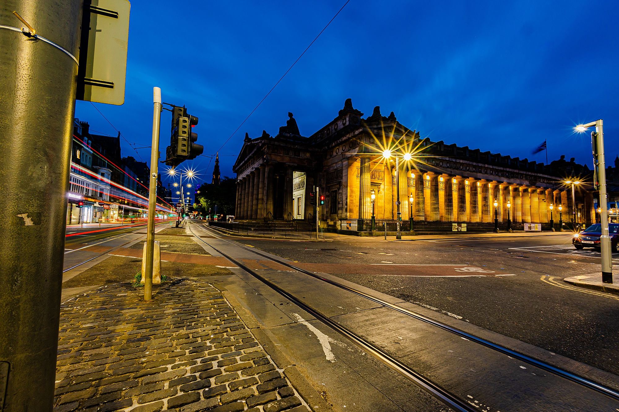 nighttime photo of building in Edinburgh