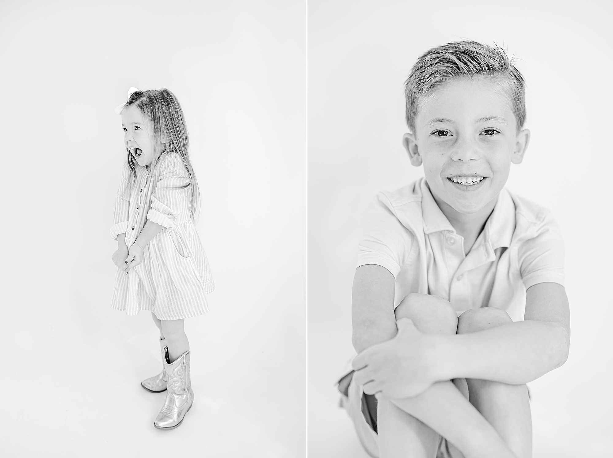 Charlotte Personality Portraits for brother and sister in NC studio